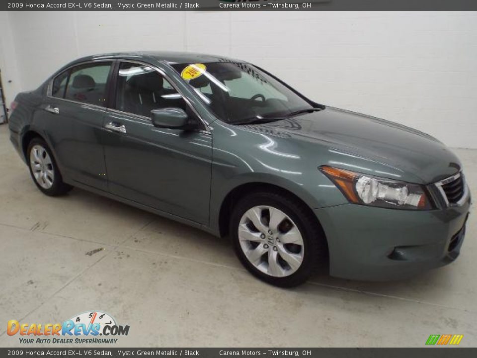 2009 Honda Accord EX-L V6 Sedan Mystic Green Metallic / Black Photo #19