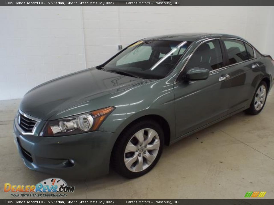 2009 Honda Accord EX-L V6 Sedan Mystic Green Metallic / Black Photo #25