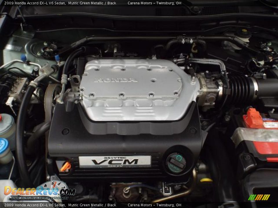 2009 Honda Accord EX-L V6 Sedan Mystic Green Metallic / Black Photo #28