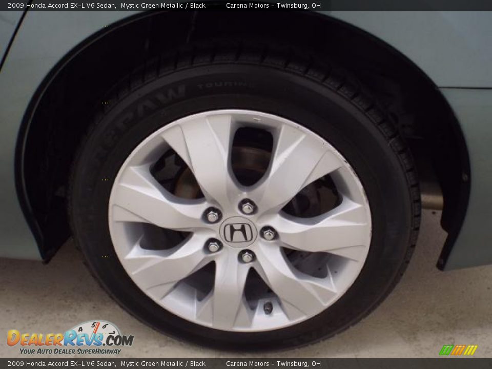 2009 Honda Accord EX-L V6 Sedan Mystic Green Metallic / Black Photo #32