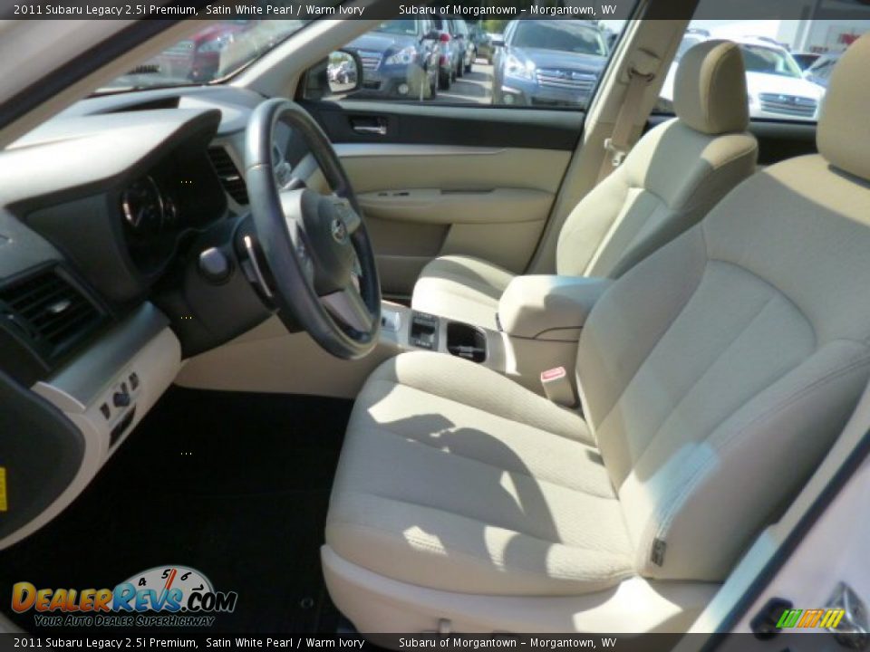 2011 Subaru Legacy 2.5i Premium Satin White Pearl / Warm Ivory Photo #7