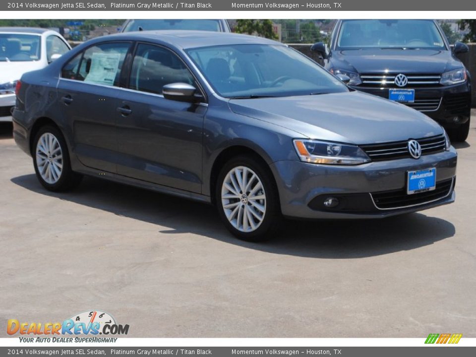 2014 Volkswagen Jetta SEL Sedan Platinum Gray Metallic / Titan Black Photo #1