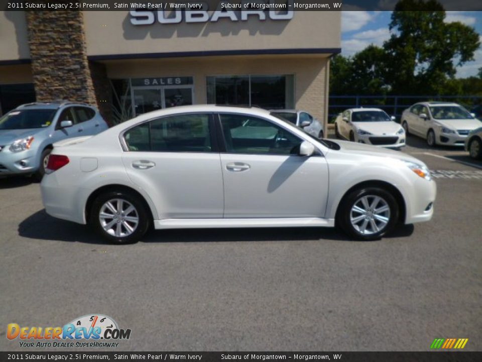 2011 Subaru Legacy 2.5i Premium Satin White Pearl / Warm Ivory Photo #12