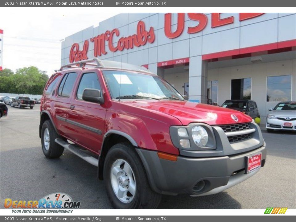 2003 Nissan Xterra XE V6 Molten Lava Metallic / Sage Photo #1