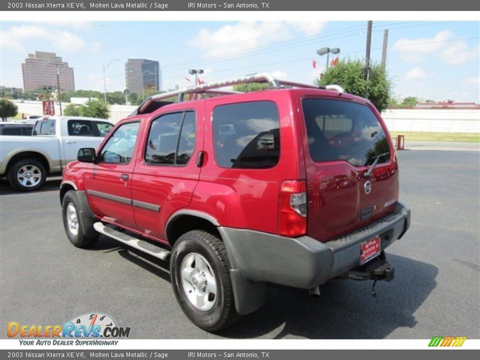 2003 Nissan Xterra XE V6 Molten Lava Metallic / Sage Photo #5