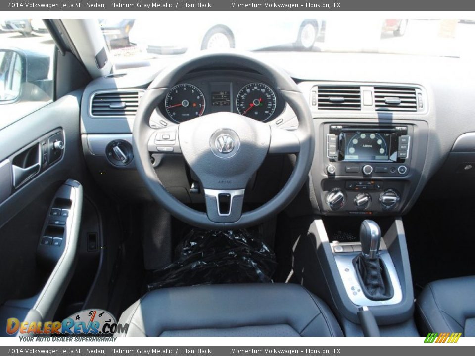 2014 Volkswagen Jetta SEL Sedan Platinum Gray Metallic / Titan Black Photo #12