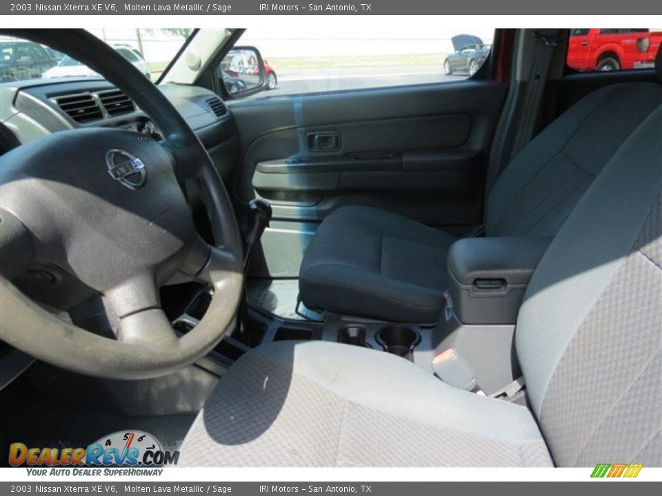 2003 Nissan Xterra XE V6 Molten Lava Metallic / Sage Photo #11