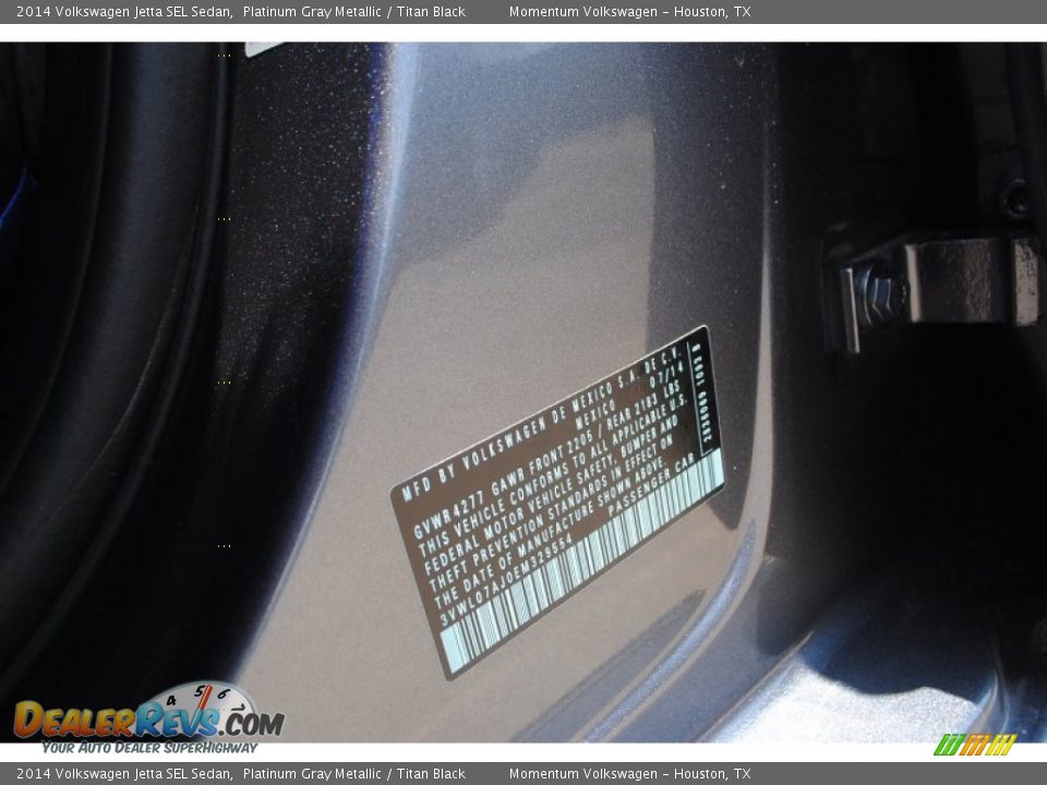 2014 Volkswagen Jetta SEL Sedan Platinum Gray Metallic / Titan Black Photo #28