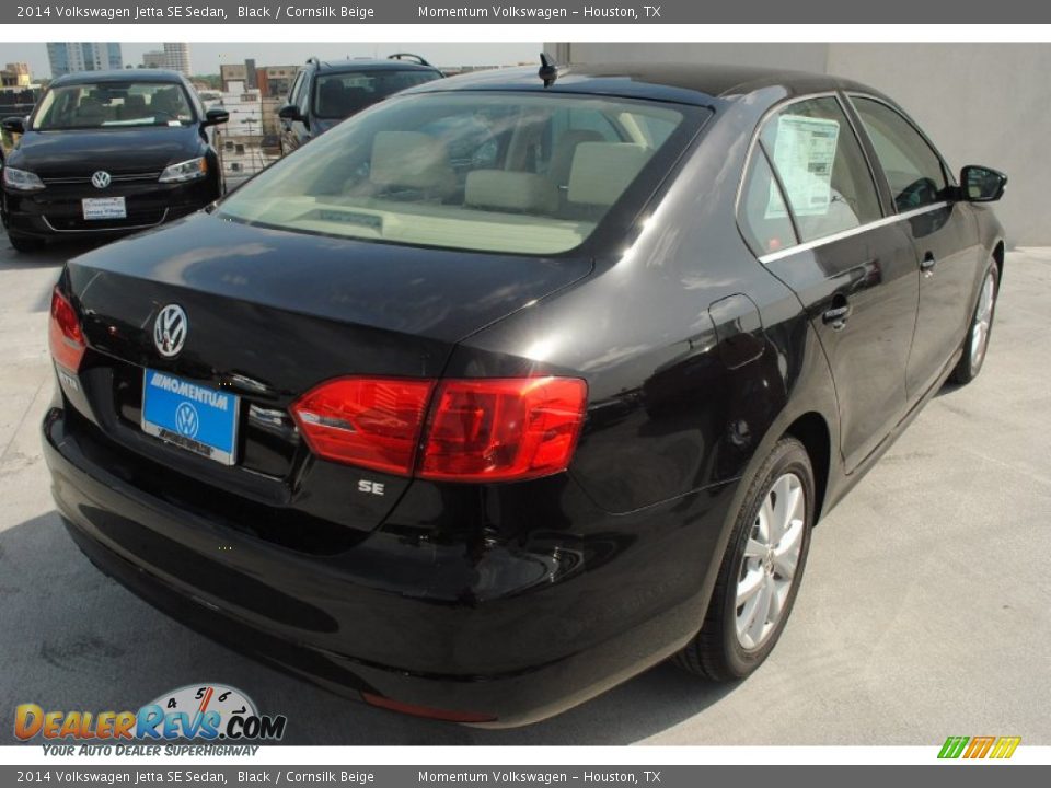 2014 Volkswagen Jetta SE Sedan Black / Cornsilk Beige Photo #2