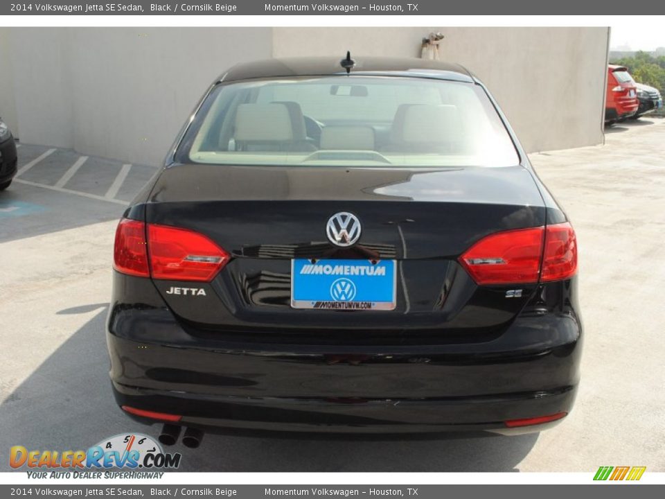 2014 Volkswagen Jetta SE Sedan Black / Cornsilk Beige Photo #3