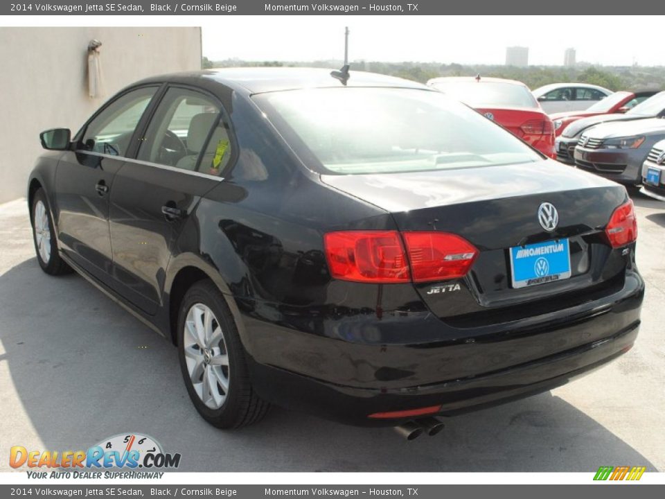 2014 Volkswagen Jetta SE Sedan Black / Cornsilk Beige Photo #4