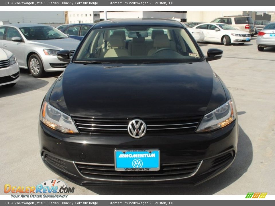 2014 Volkswagen Jetta SE Sedan Black / Cornsilk Beige Photo #6