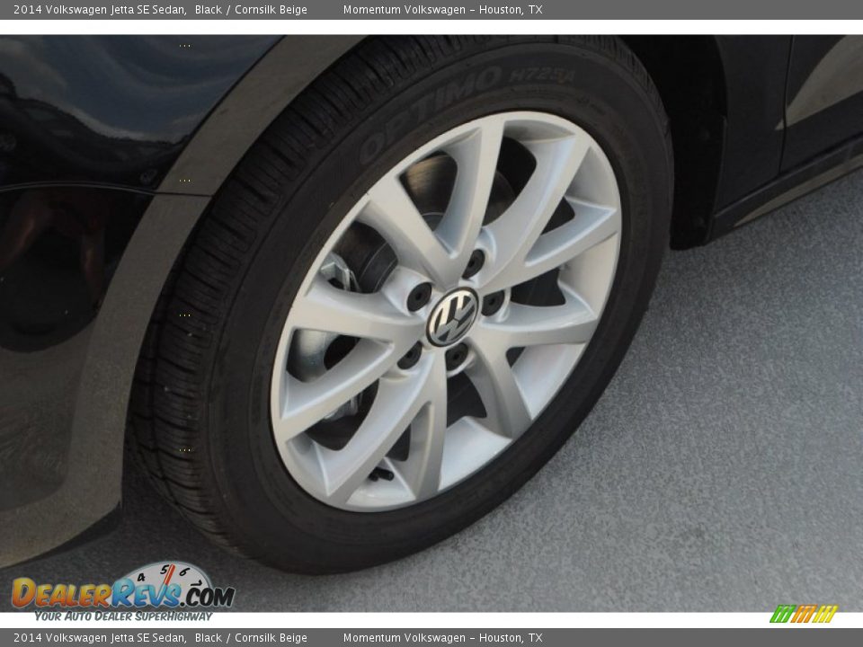 2014 Volkswagen Jetta SE Sedan Black / Cornsilk Beige Photo #7