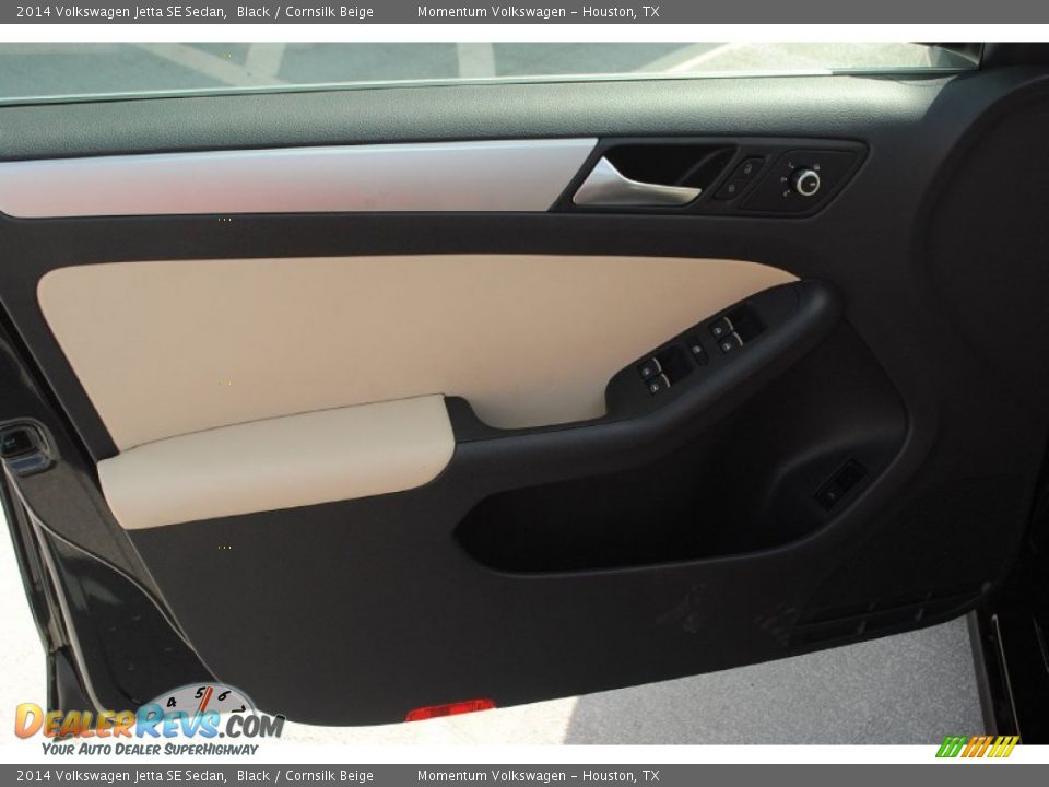 2014 Volkswagen Jetta SE Sedan Black / Cornsilk Beige Photo #8