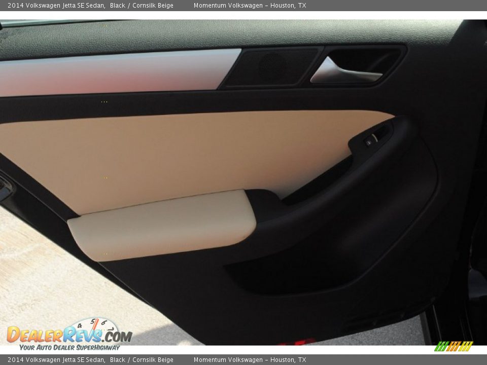 2014 Volkswagen Jetta SE Sedan Black / Cornsilk Beige Photo #10