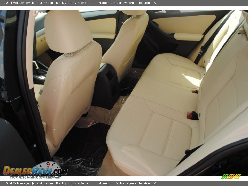 2014 Volkswagen Jetta SE Sedan Black / Cornsilk Beige Photo #11