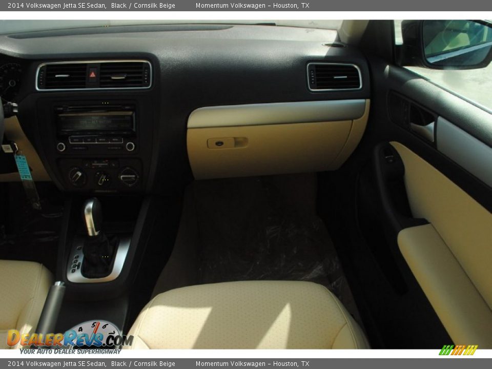 2014 Volkswagen Jetta SE Sedan Black / Cornsilk Beige Photo #13