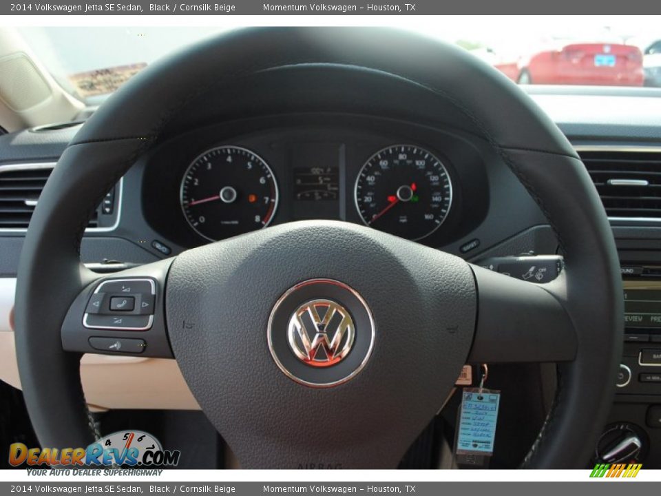 2014 Volkswagen Jetta SE Sedan Black / Cornsilk Beige Photo #19