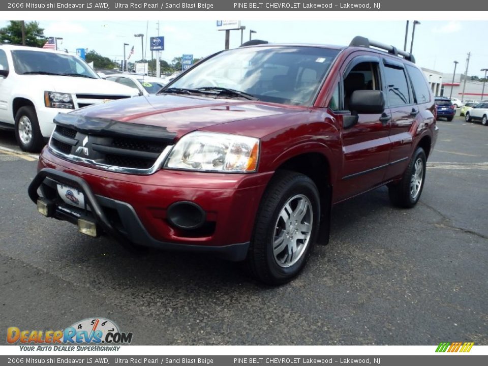 2006 Mitsubishi Endeavor LS AWD Ultra Red Pearl / Sand Blast Beige Photo #1