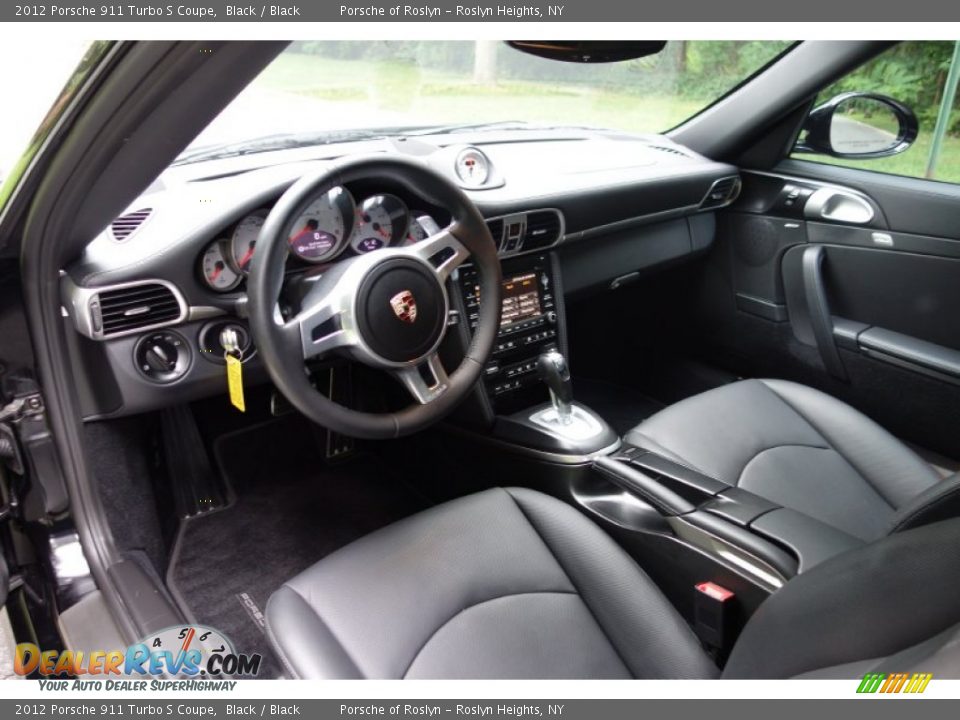 Black Interior - 2012 Porsche 911 Turbo S Coupe Photo #11