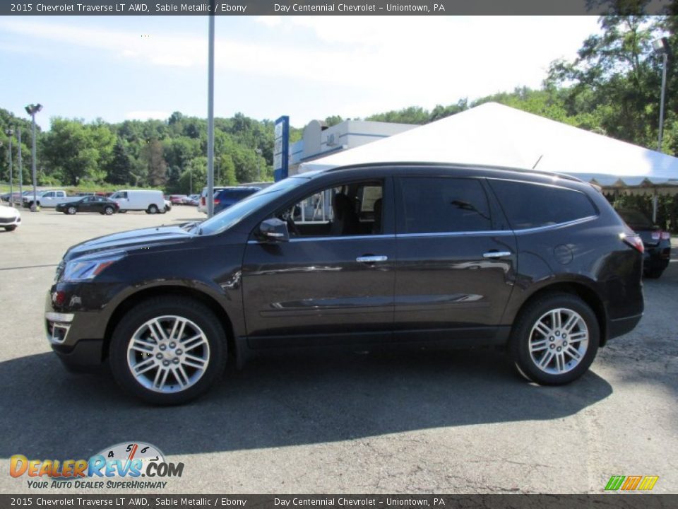 2015 Chevrolet Traverse LT AWD Sable Metallic / Ebony Photo #2