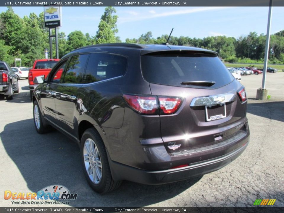2015 Chevrolet Traverse LT AWD Sable Metallic / Ebony Photo #4