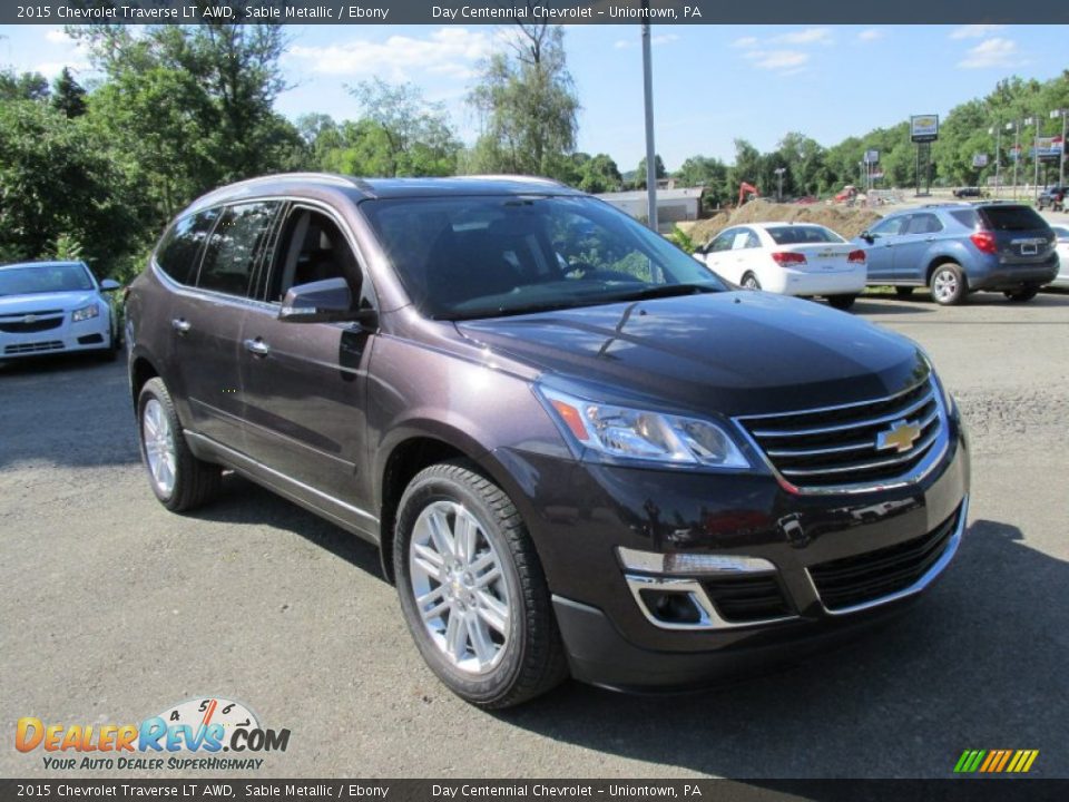 2015 Chevrolet Traverse LT AWD Sable Metallic / Ebony Photo #9