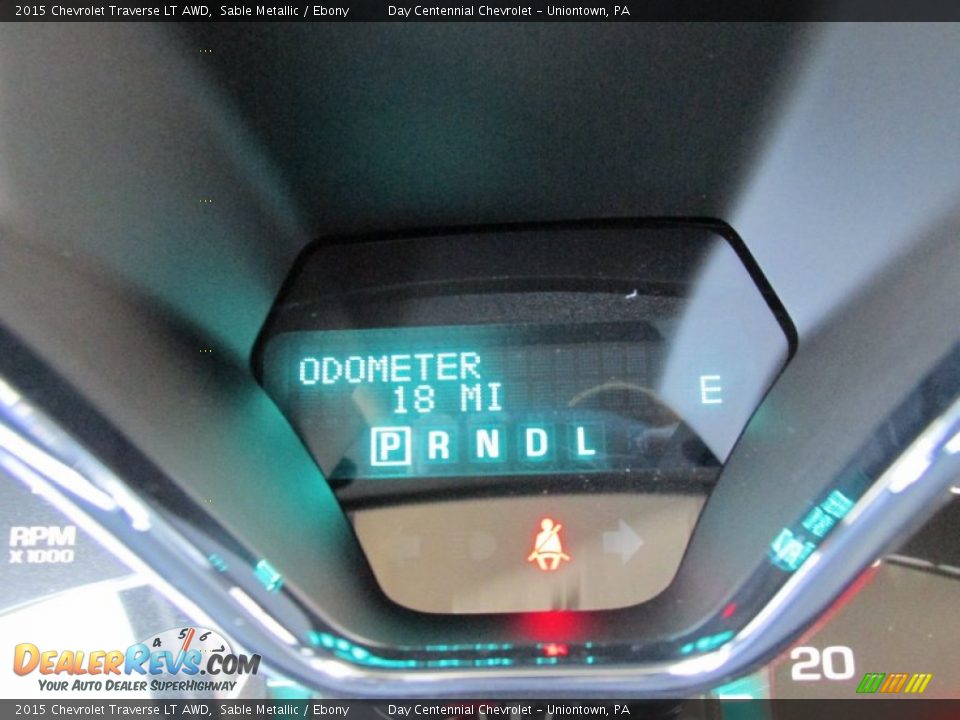 2015 Chevrolet Traverse LT AWD Sable Metallic / Ebony Photo #20