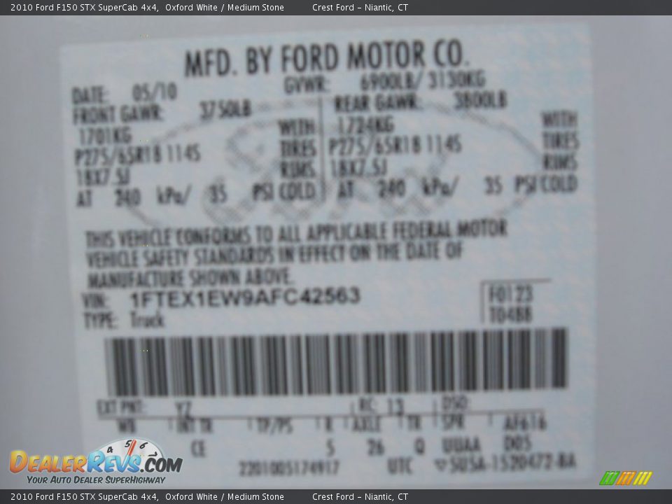 2010 Ford F150 STX SuperCab 4x4 Oxford White / Medium Stone Photo #14