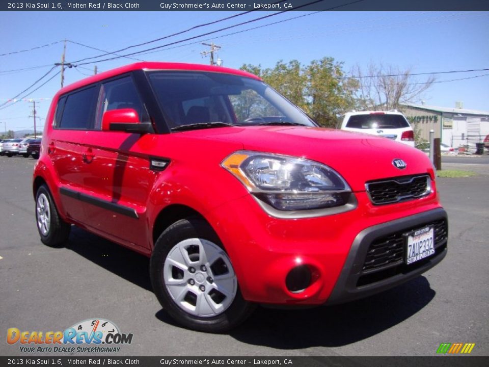 2013 Kia Soul 1.6 Molten Red / Black Cloth Photo #1