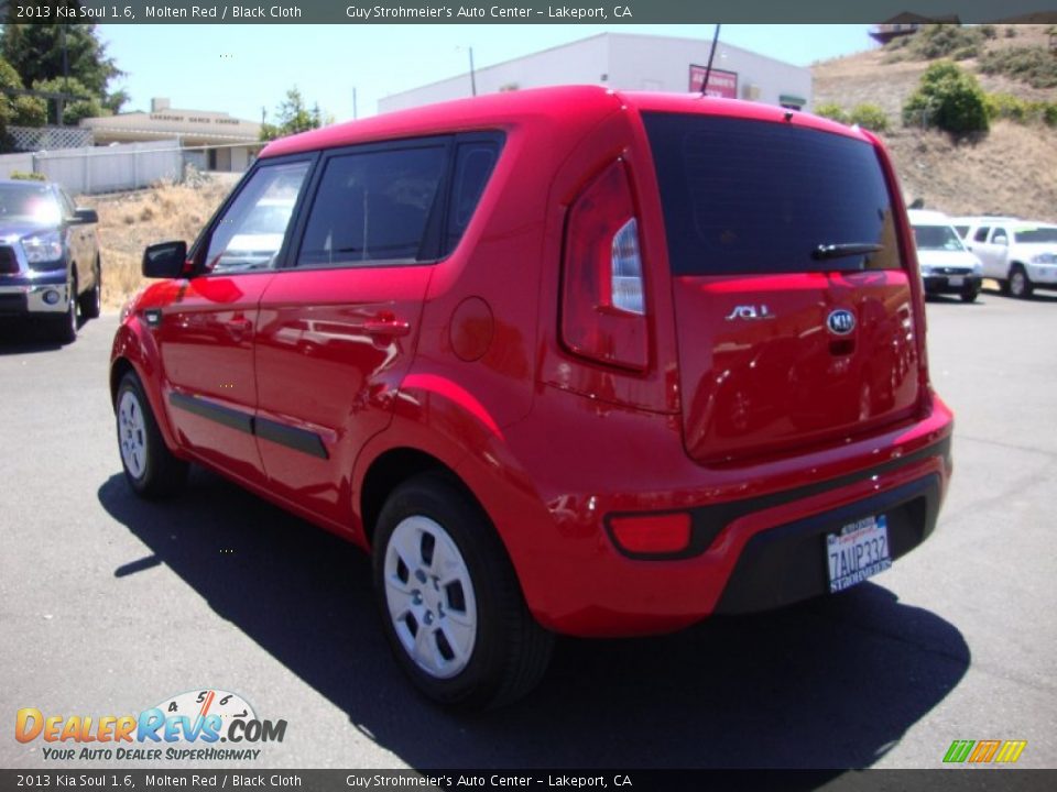 2013 Kia Soul 1.6 Molten Red / Black Cloth Photo #5
