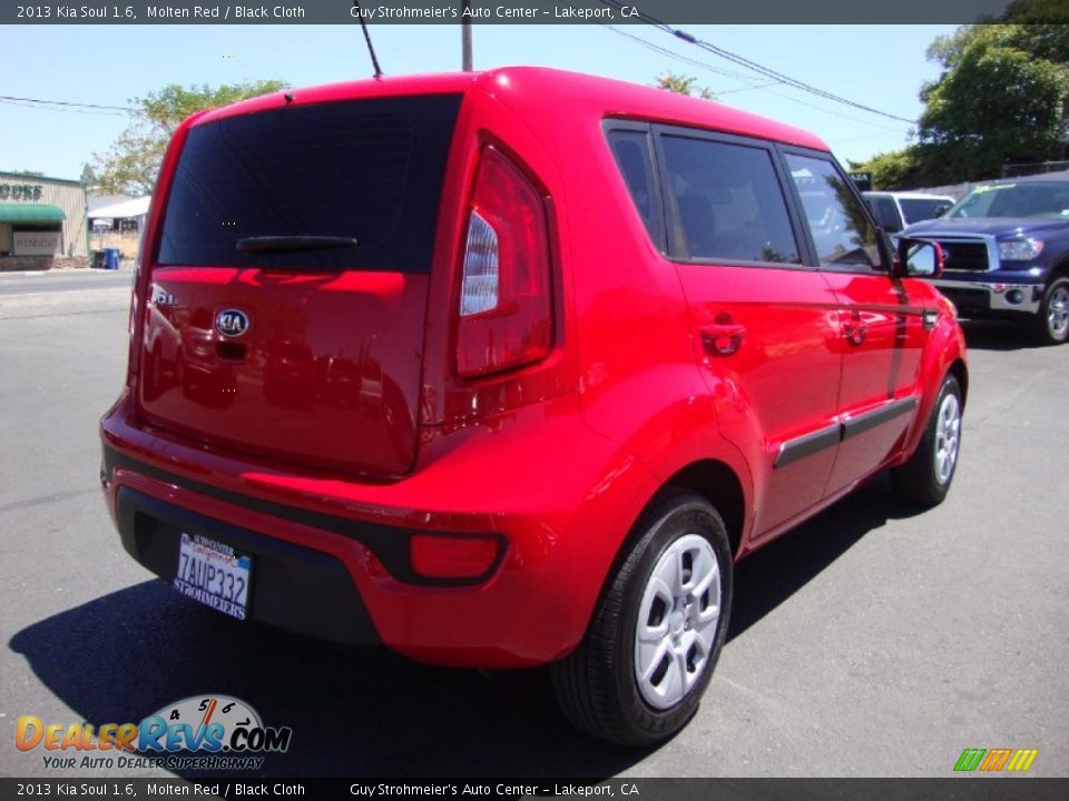 2013 Kia Soul 1.6 Molten Red / Black Cloth Photo #7