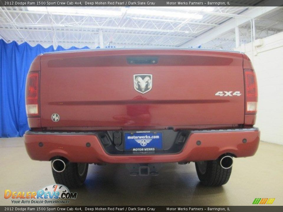 2012 Dodge Ram 1500 Sport Crew Cab 4x4 Deep Molten Red Pearl / Dark Slate Gray Photo #9
