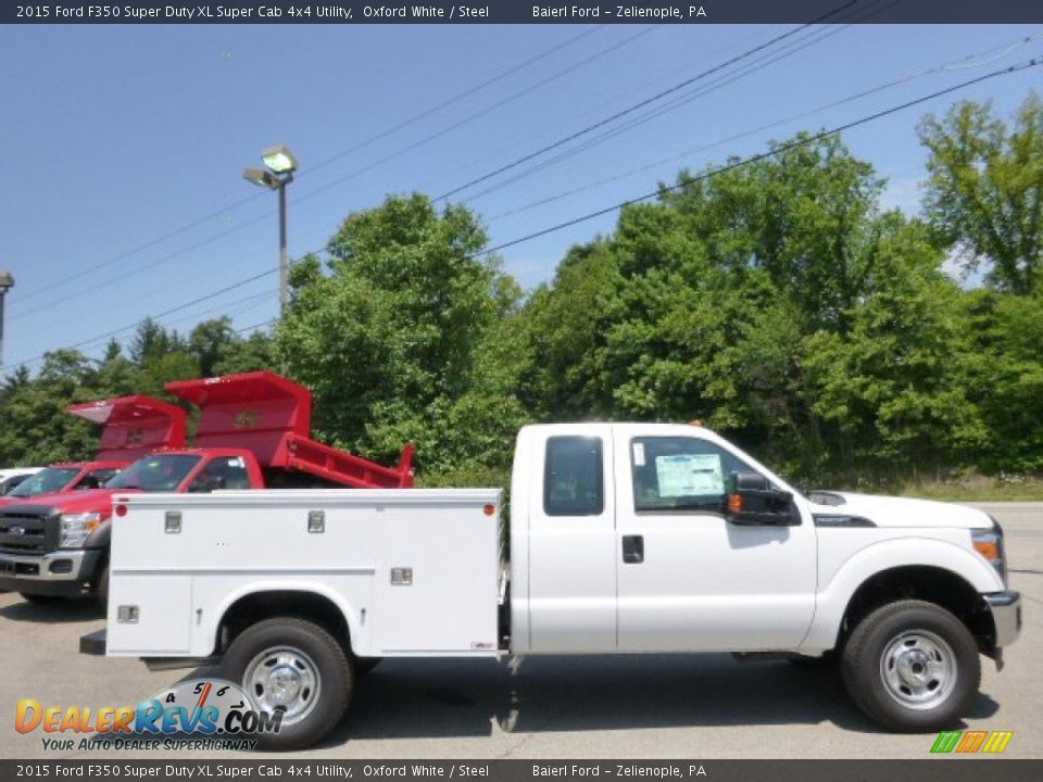 2015 Ford F350 Super Duty XL Super Cab 4x4 Utility Oxford White / Steel Photo #1