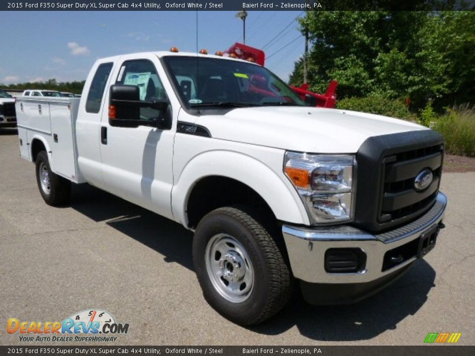 2015 Ford F350 Super Duty XL Super Cab 4x4 Utility Oxford White / Steel Photo #2