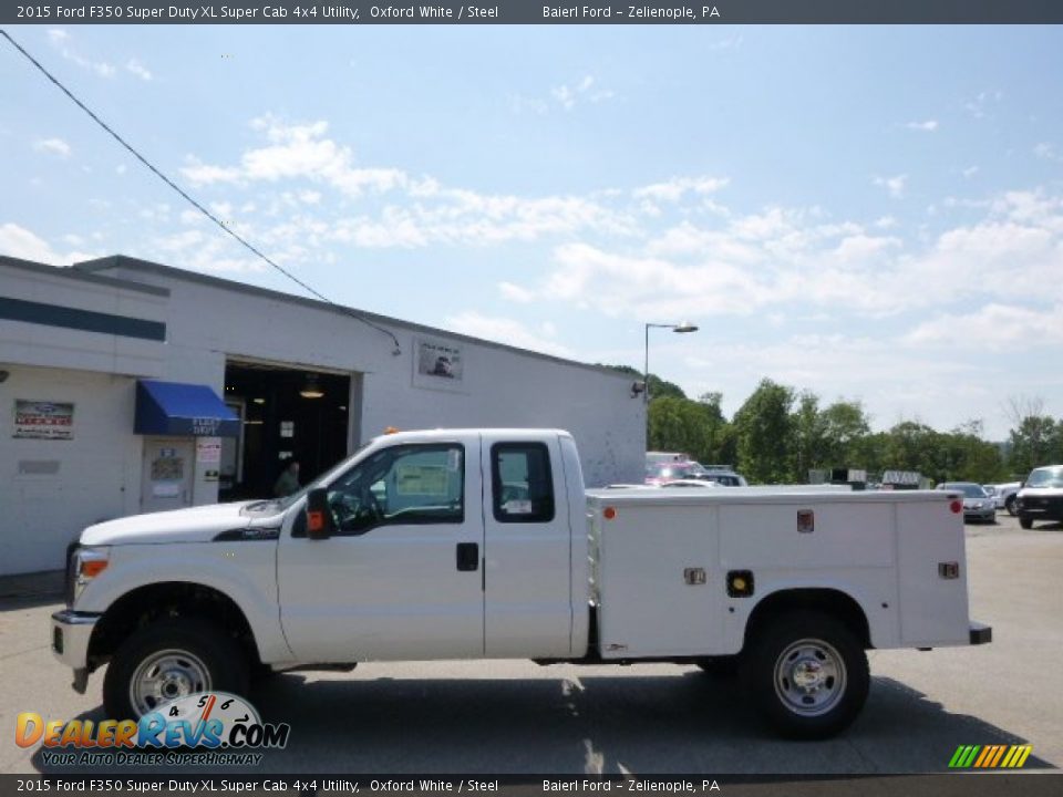 2015 Ford F350 Super Duty XL Super Cab 4x4 Utility Oxford White / Steel Photo #5