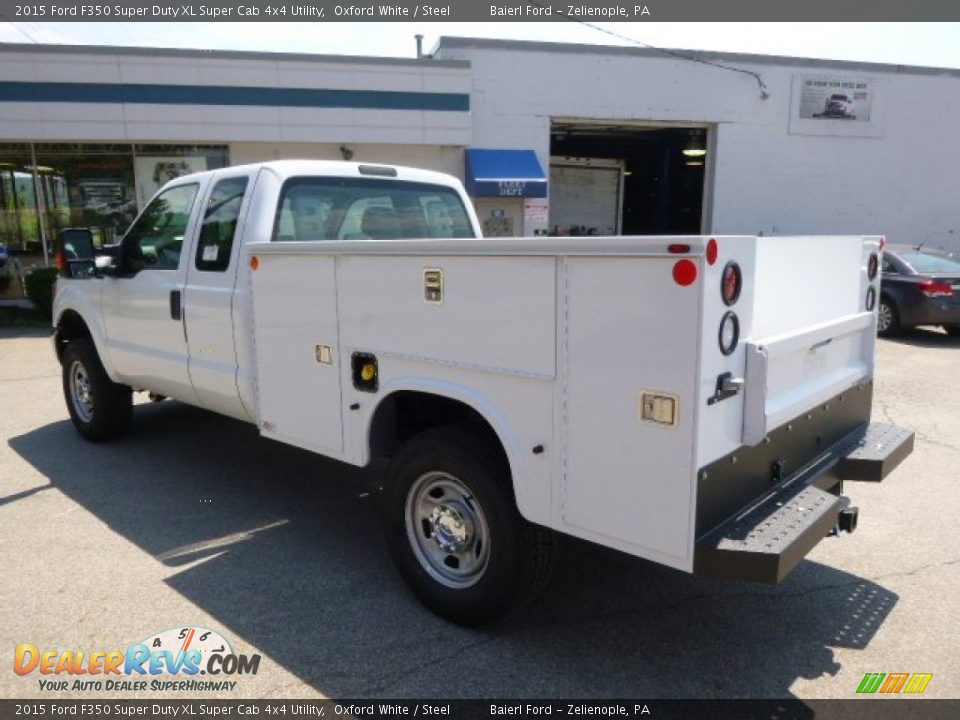 2015 Ford F350 Super Duty XL Super Cab 4x4 Utility Oxford White / Steel Photo #6