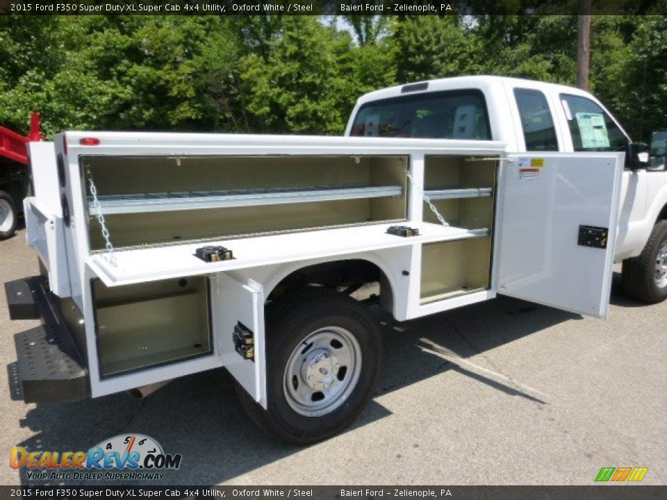 2015 Ford F350 Super Duty XL Super Cab 4x4 Utility Oxford White / Steel Photo #10