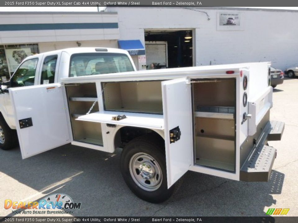 2015 Ford F350 Super Duty XL Super Cab 4x4 Utility Oxford White / Steel Photo #11