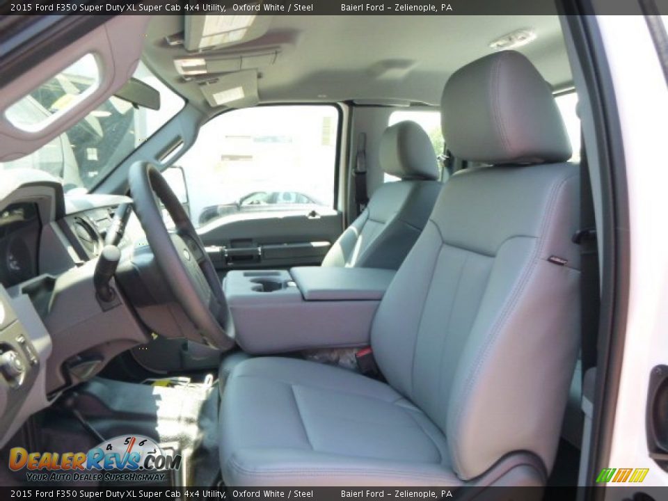 2015 Ford F350 Super Duty XL Super Cab 4x4 Utility Oxford White / Steel Photo #12