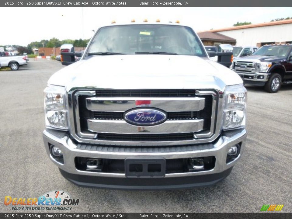 2015 Ford F250 Super Duty XLT Crew Cab 4x4 Oxford White / Steel Photo #3