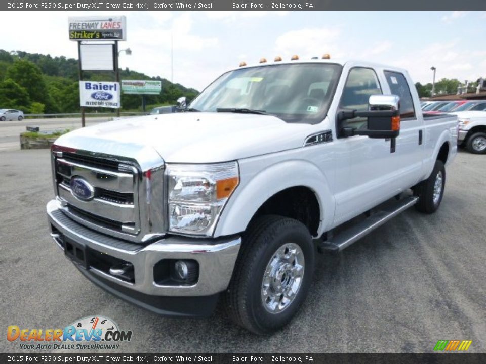 2015 Ford F250 Super Duty XLT Crew Cab 4x4 Oxford White / Steel Photo #4