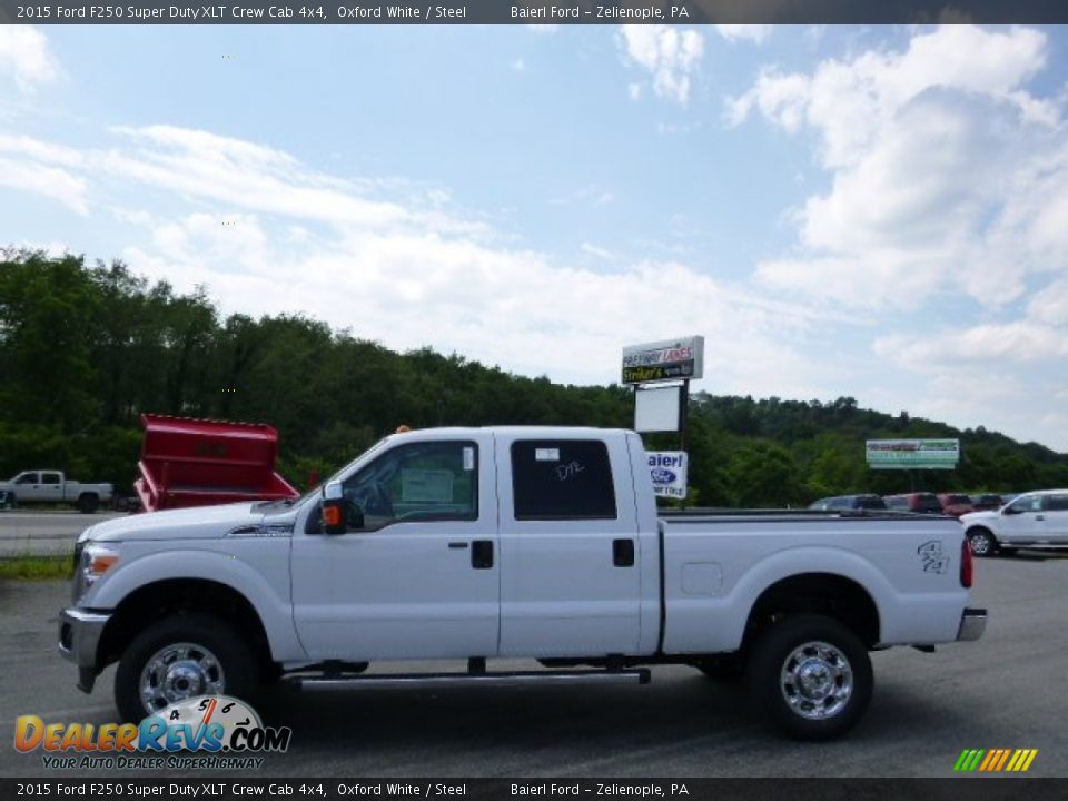 2015 Ford F250 Super Duty XLT Crew Cab 4x4 Oxford White / Steel Photo #5