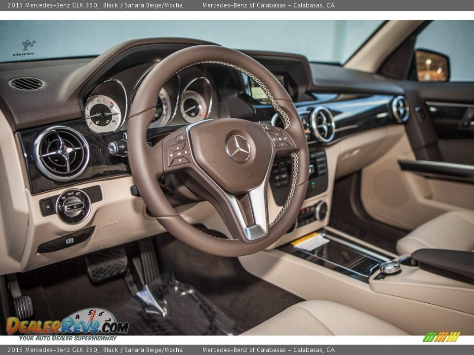 2015 Mercedes-Benz GLK 350 Black / Sahara Beige/Mocha Photo #5