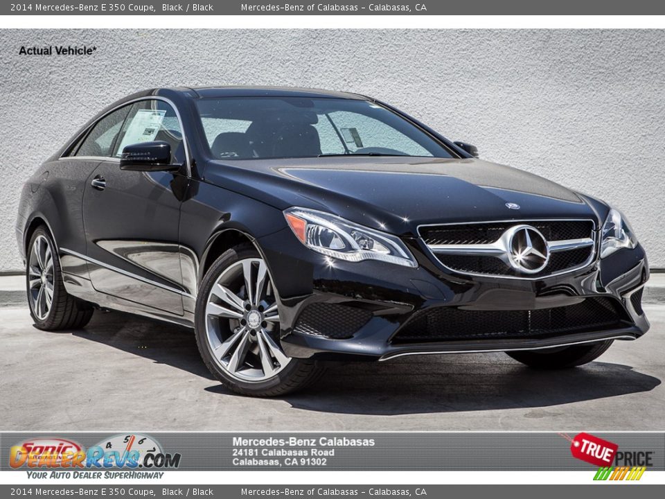 2014 Mercedes-Benz E 350 Coupe Black / Black Photo #1