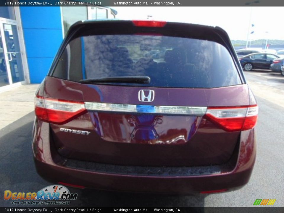 2012 Honda Odyssey EX-L Dark Cherry Pearl II / Beige Photo #7