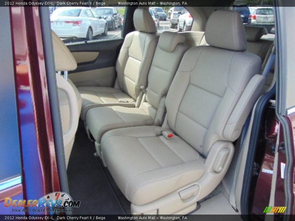 2012 Honda Odyssey EX-L Dark Cherry Pearl II / Beige Photo #15