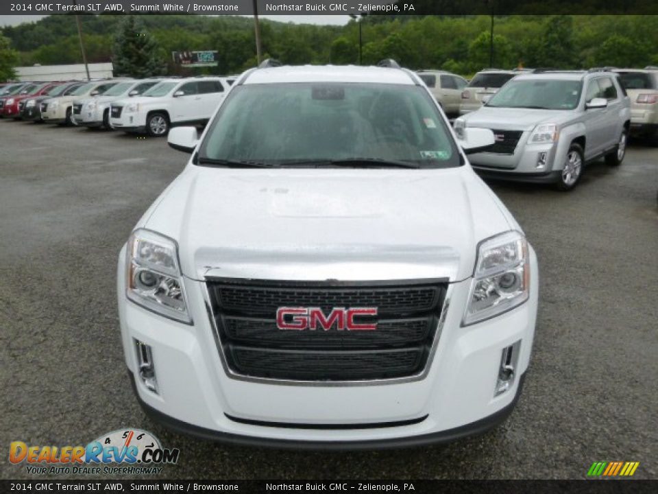 2014 GMC Terrain SLT AWD Summit White / Brownstone Photo #2