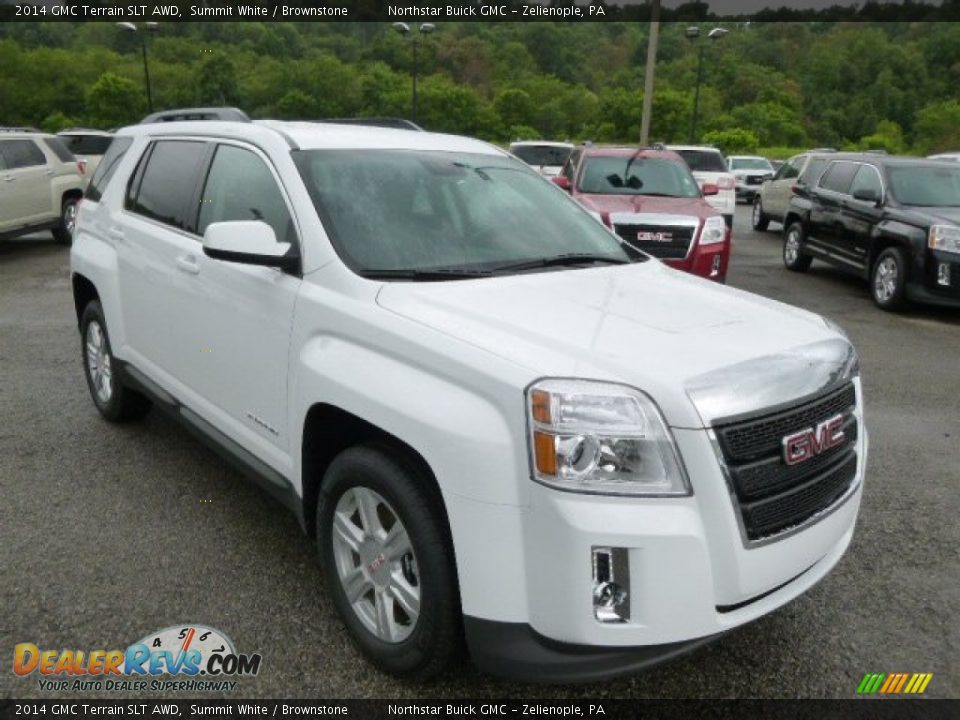 2014 GMC Terrain SLT AWD Summit White / Brownstone Photo #3