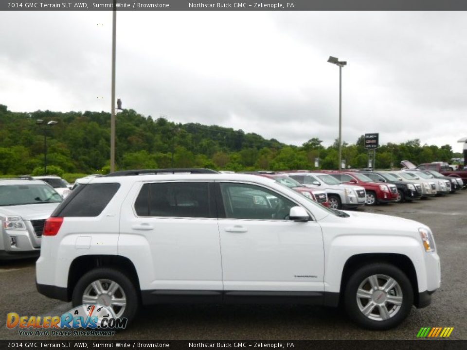 2014 GMC Terrain SLT AWD Summit White / Brownstone Photo #4